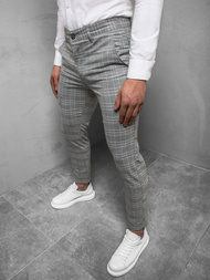 Spodnie męskie chino materiałowe szare OZONEE DJ/5508