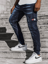 Штани чоловічі джоггери синьо-червоний OZONEE JS/KK1096