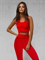 Komplet sportowy dwuczęściowy czerwony OZONEE JS/YW88037/5Z