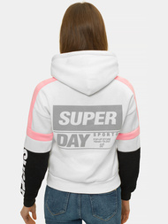 Bluza z kapturem damska biała OZONEE JS/B26029