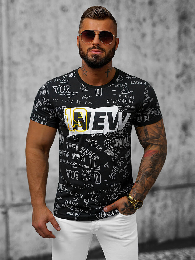 Футболка Чоловіча Чорна OZONEE JS/8T961