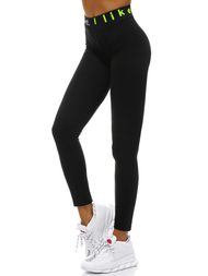 Legginsy damskie czarno-zielone OZONEE O/82353