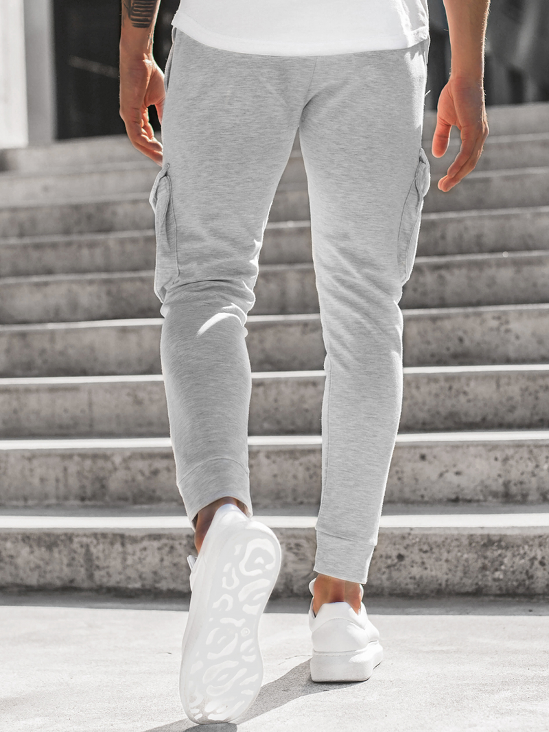 Spodnie dresowe męskie szare OZONEE C/316