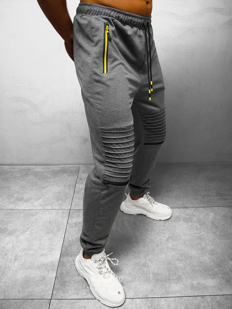 Spodnie dresowe męskie grafitowe OZONEE JS/68K10330