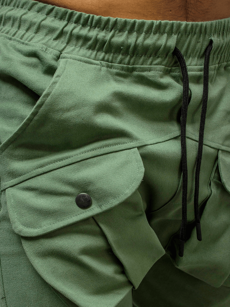 Spodnie męskie chino joggery miętowe OZONEE G/11144