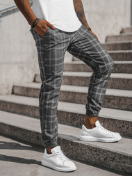 Чоловічі штани джоггери чинос  графіт OZONEE DJ/2286/22Z