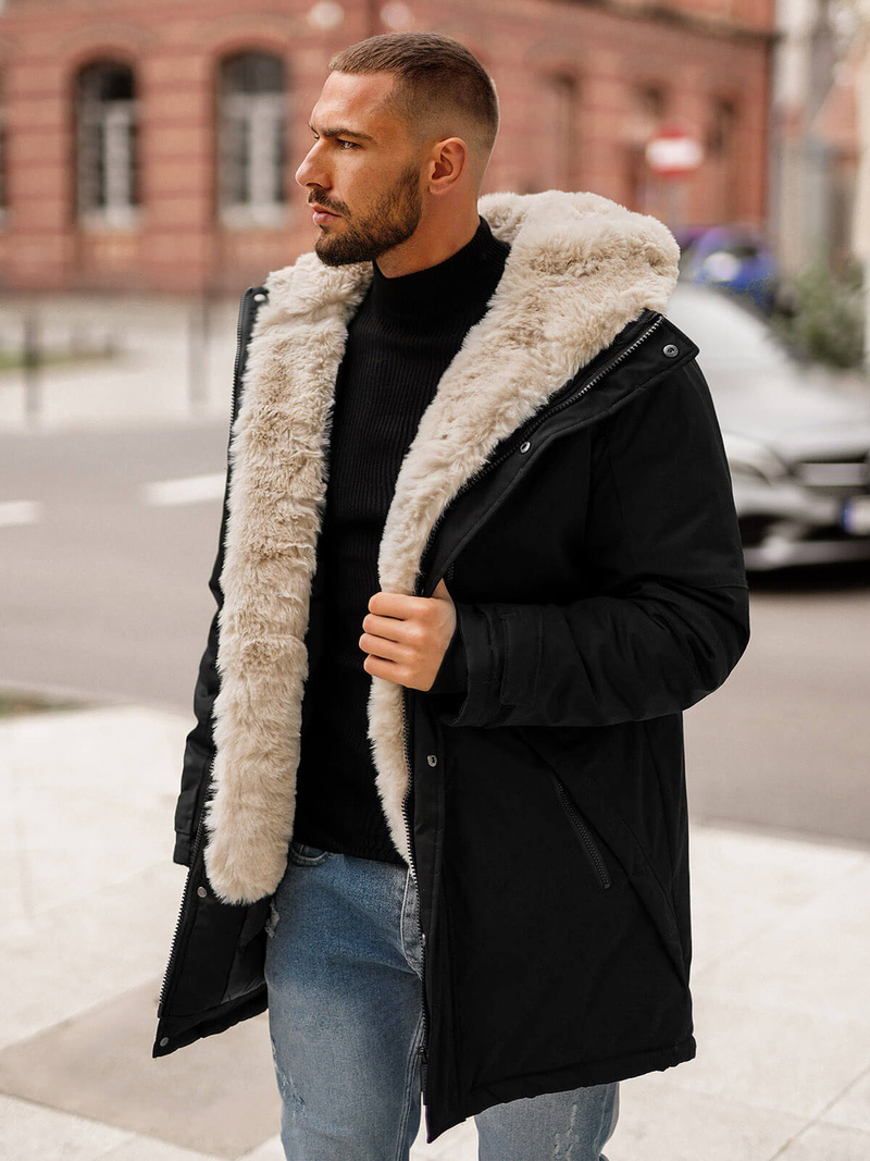 Kurtka zimowa męska czarna OZONEE JS/22M316/392Z