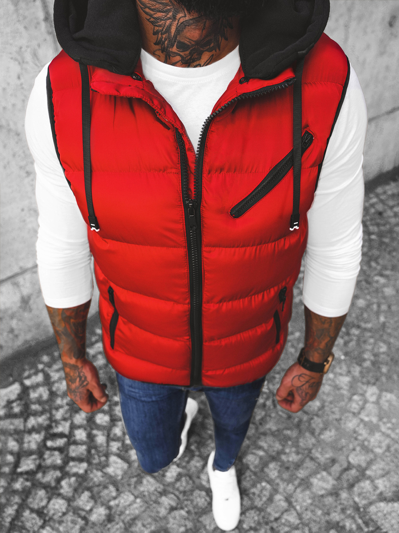 Безрукавка чоловіча Червона OZONEE N/7126