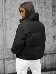 Kurtka zimowa damska pikowana czarna OZONEE JS/5M3115/392