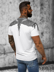 T-shirt męski slim fit biały OZONEE NB/MT3022