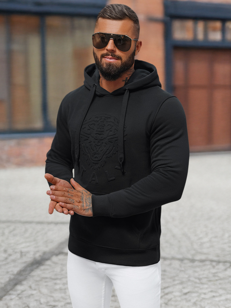 Толстовка чоловіча чорна OZONEE NB/MF2012