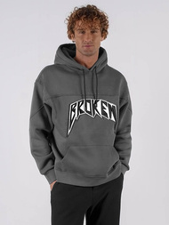 Bluza z kapturem oversize grafitowa OZONEE O/SWE23019Z