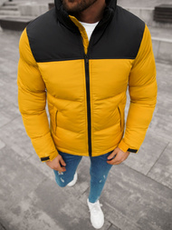 Kurtka zimowa męska pikowana camelowa OZONEE JB/JP1187/7Z