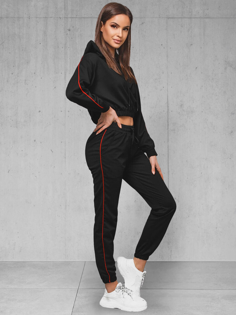 Жіночий спортивний костюм з двох частин Чорний OZONEE O/HW251213B