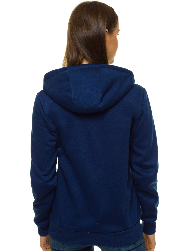 Bluza damska rozpinana z kapturem indygo OZONEE JS/W03/63Z