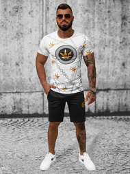 Komplet dresowy męski biało-czarny OZONEE O/HM757Z