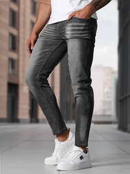 Spodnie jeansowe męskie slim fit grafitowe OZONEE NB/MP0199GSZ