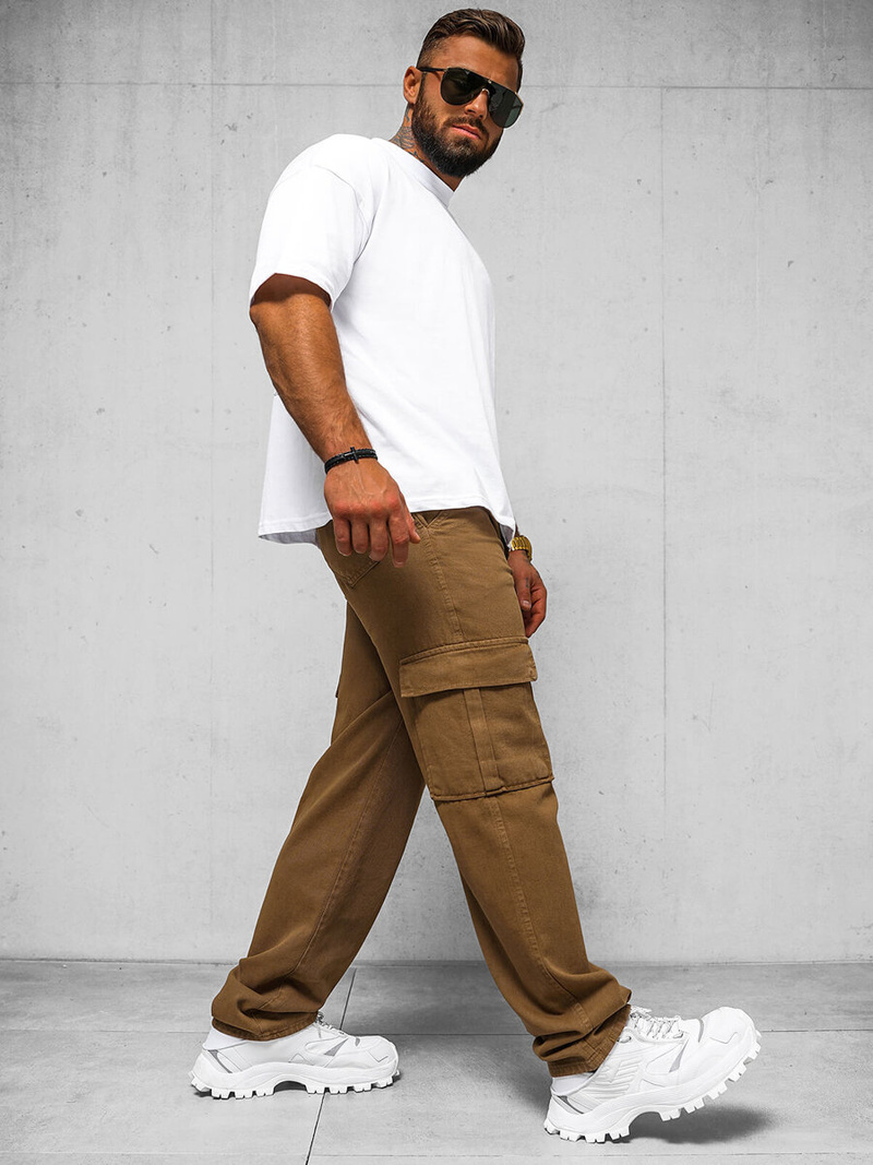 Чоловічі штани Коричневi OZONEE DO/4001