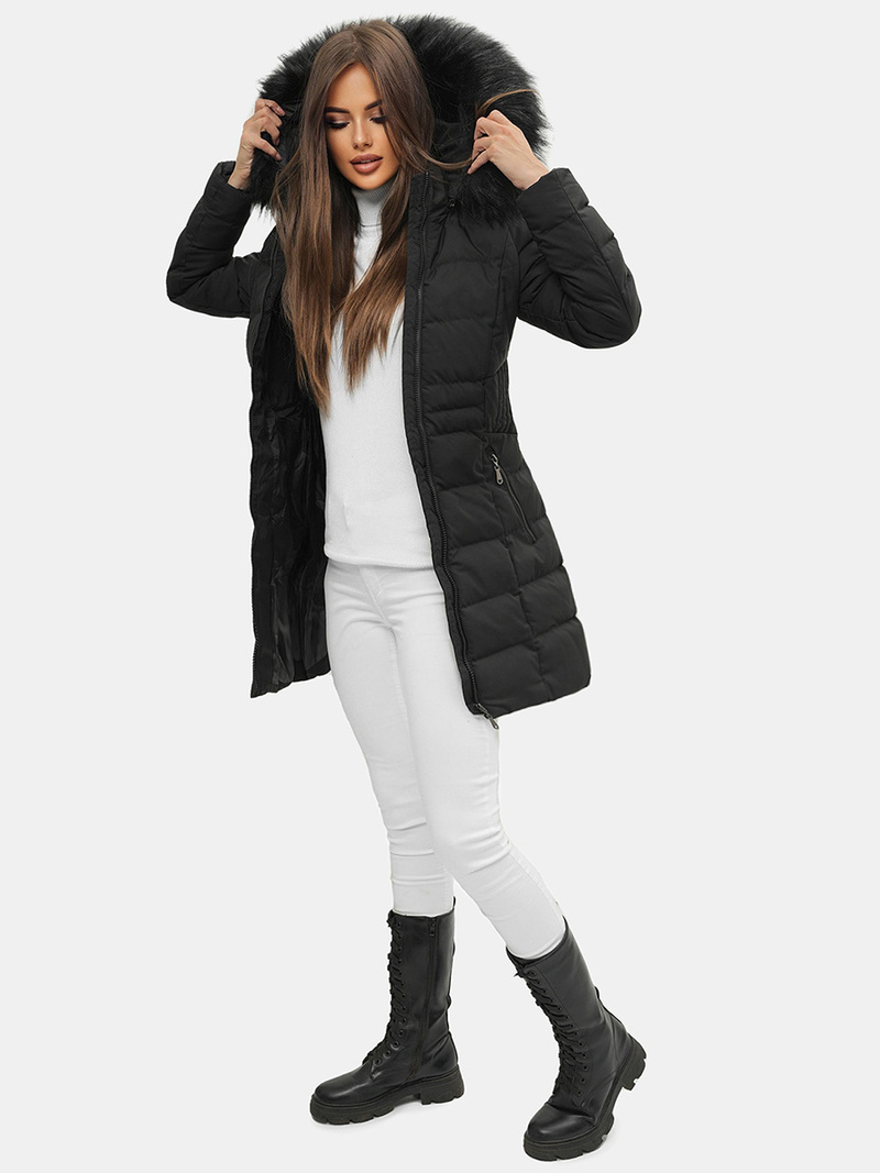 Куртка жіноча Чорна OZONEE JS/M9061/392