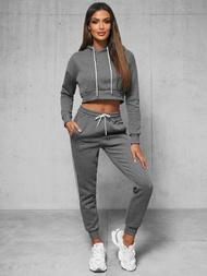 Жіночий спортивний костюм з двох частин графіт OZONEE JS/8C67/5
