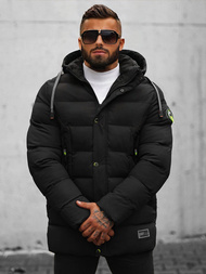 Kurtka zimowa męska pikowana czarna OZONEE JS/22M61/392