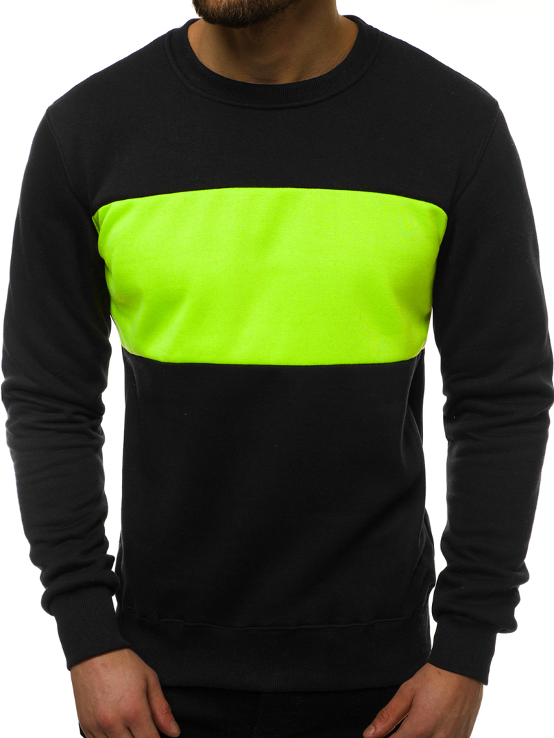 Толстовка чоловіча Чорно-Зелена OZONEE JS/2010