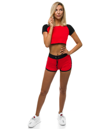 Komplet sportowy dwuczęściowy czerwony OZONEE Z/D1022