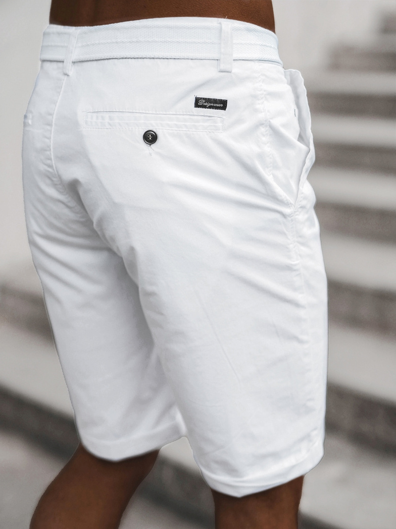Spodenki męskie chino białe OZONEE T/XX160085/6