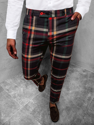 Штани чоловічі темно-синій червоний OZONEE DJ/5587