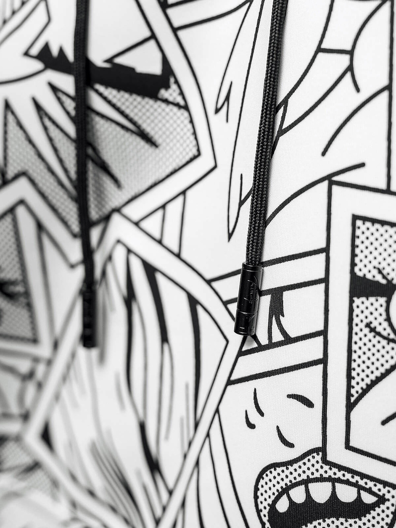 Bluza z kapturem męska biała OZONEE JS/8B1256/1