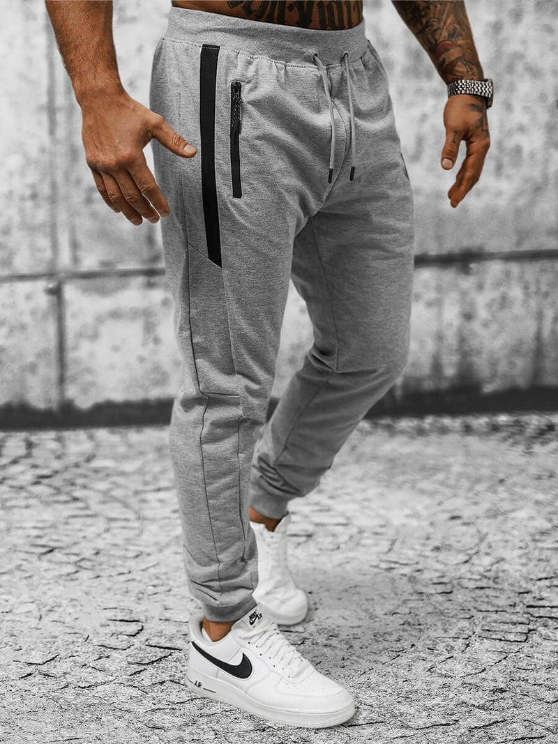 Spodnie dresowe męskie szare OZONEE JS/8K212B