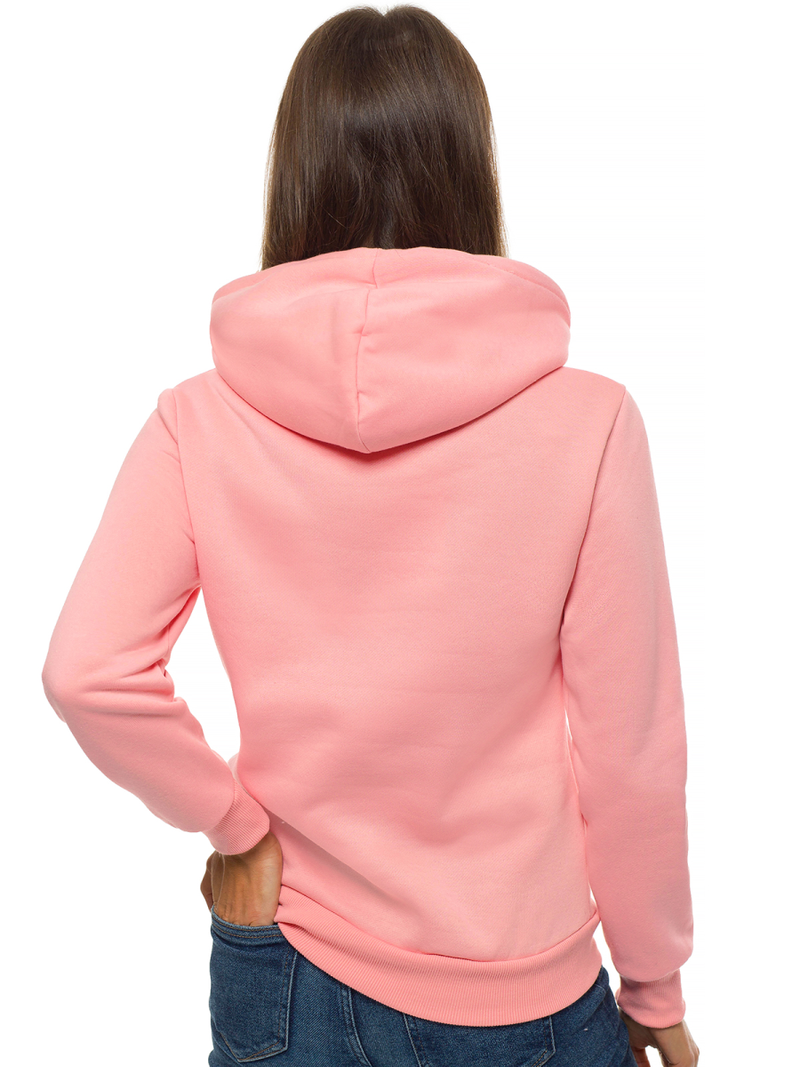 Bluza z kapturem damska łososiowa OZONEE JS/B26016