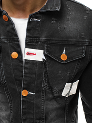 Куртка чоловіча джинсова Чорна OZONEE G/600