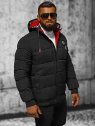 Kurtka zimowa męska pikowana czarna OZONEE JS/84M3029/392