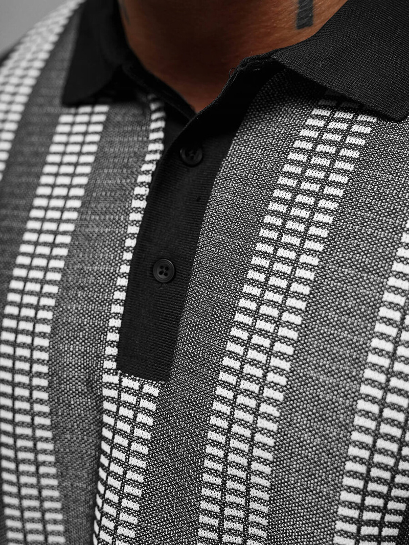 Футболка Поло Чоловіча Чорна OZONEE O/3C360