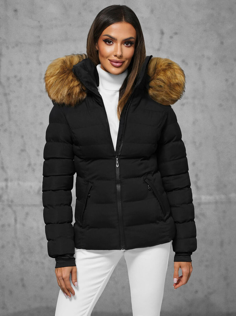 Куртка жіноча Чорно-Коричнева OZONEE JS/5M768/392