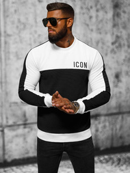 Bluza męska biało-czarna OZONEE O/P2032