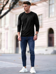 Spodnie jeansowe męskie slim fit ciemno-niebieskie OZONEE O/JK2951Z