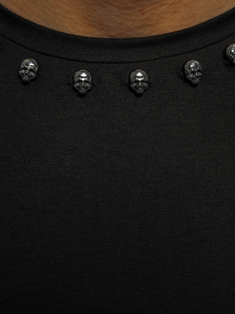 T-Shirt męski czarny OZONEE NB/3015