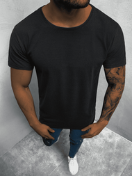 T-Shirt męski bez nadruku czarny OZONEE O/BL83