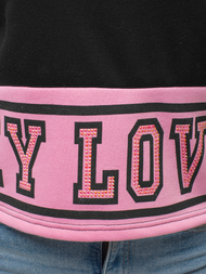 Bluza z kapturem damska czarna OZONEE JS/KSW2034