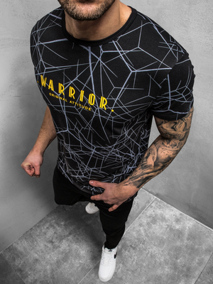 T-Shirt męski czarny OZONEE JS/SS10935Z