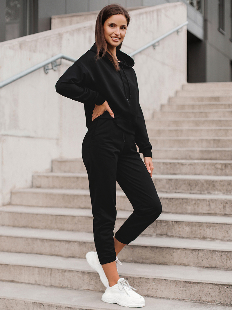 Жіночий спортивний костюм з двох частин Чорний OZONEE O/MB2041/21