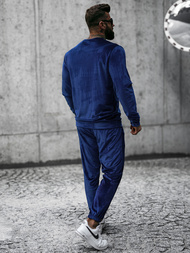 Komplet dresowy męski welurowy granatowy OZONEE O/D7516