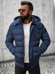 Kurtka zimowa męska pikowana granatowa OZONEE JB/JP1185Z