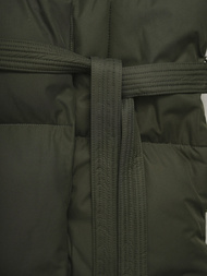 Płaszcz zimowy damski pikowany ciemno-zielony OZONEE JS/5M3227/136