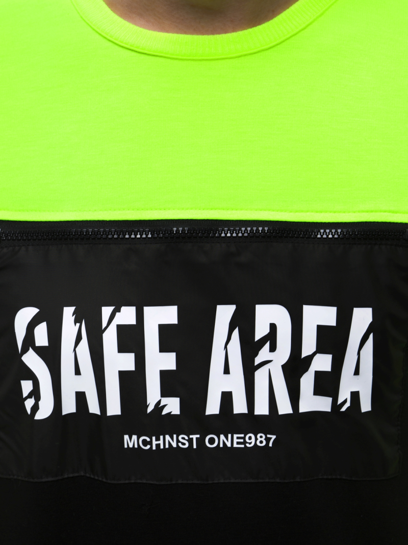 Толстовка чоловіча Зелена-неон OZONEE MACH/2121