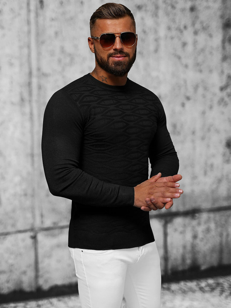 Светр чоловічій чорний OZONEE O/ZZ190137