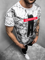 T-Shirt męski biały OZONEE JS/SS10921Z