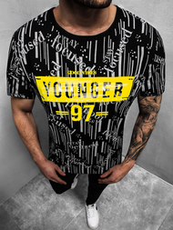 T-Shirt męski czarny OZONEE JS/KS1993Z